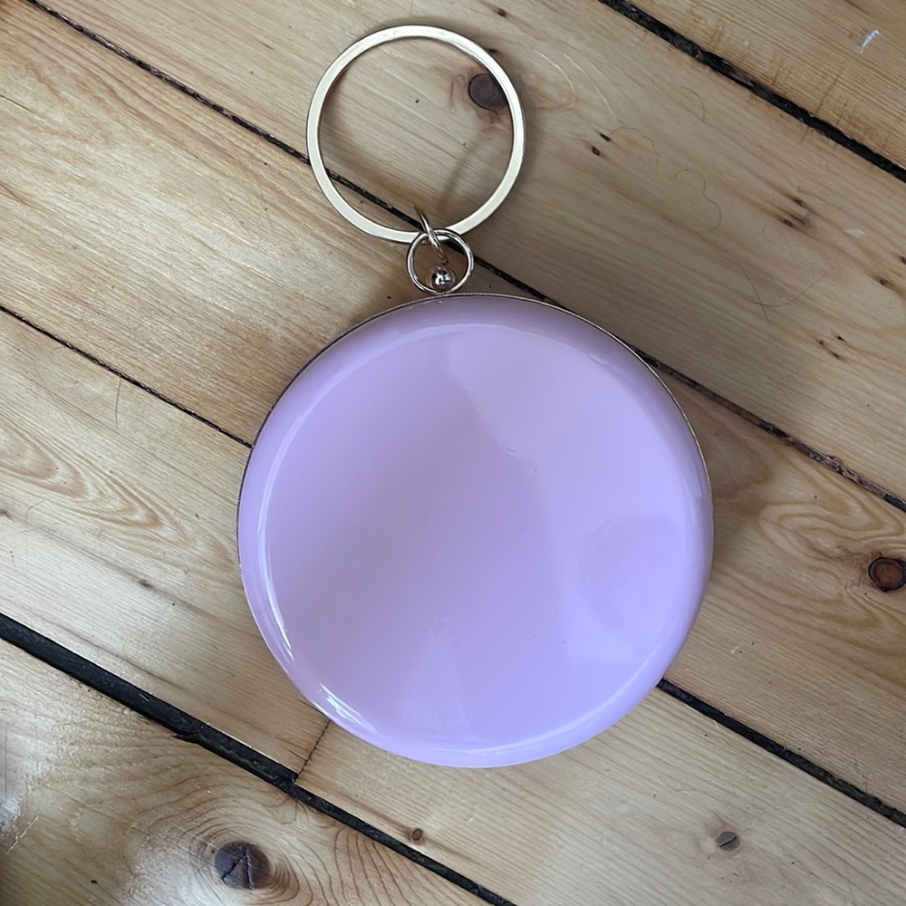 Baby pink retro shell purse vintage!